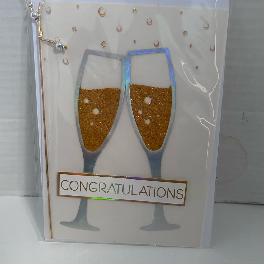 Elegant Congratulations Card with Gold Accents